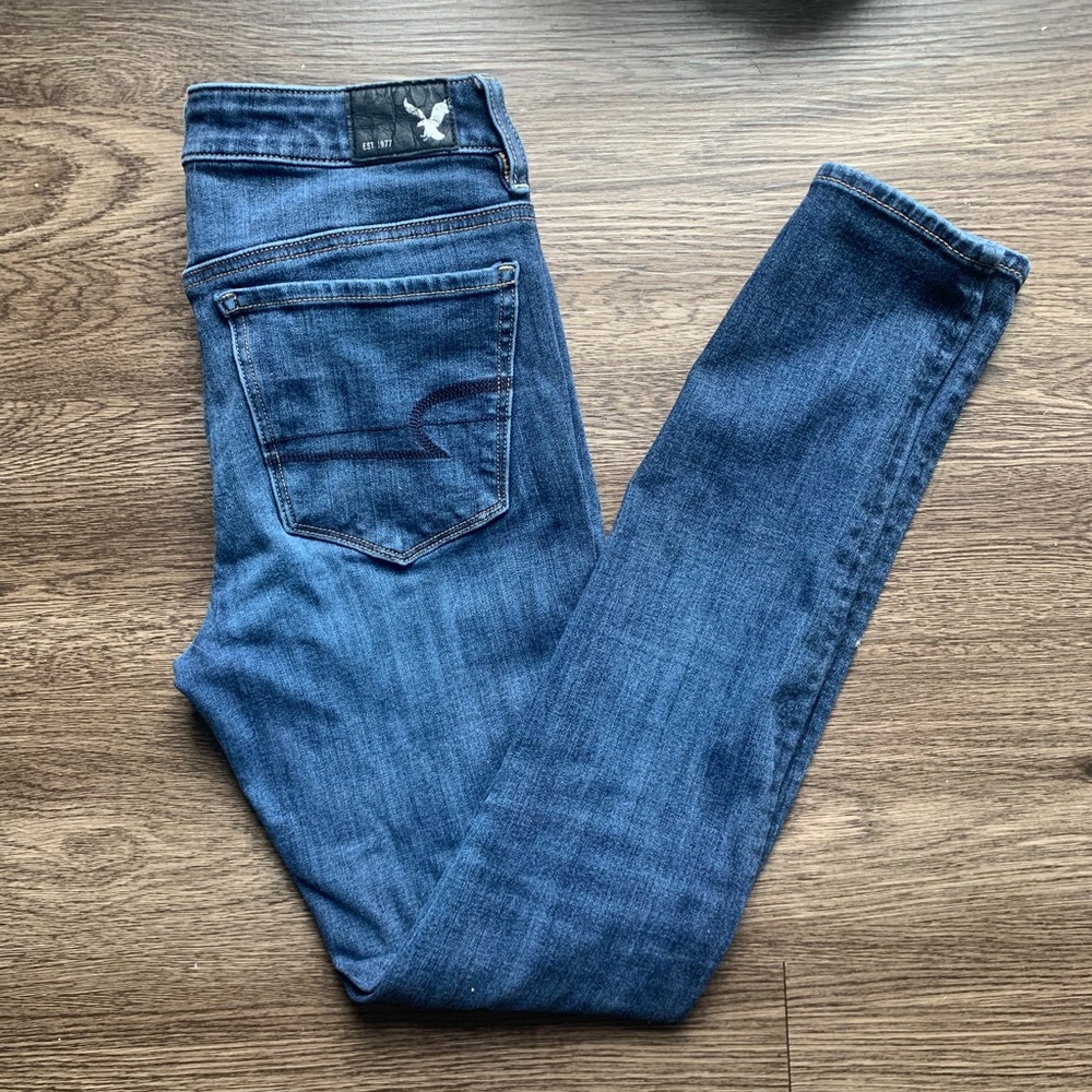 American eagle 360 super stretch high rise jeans